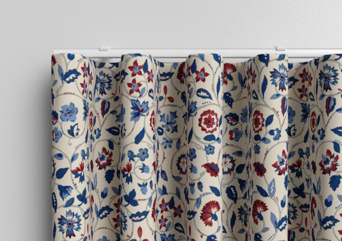 Land & Shore Esther, Blue Red - Made to Measure Curtains - Image 13